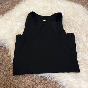 Madewell Brightside crop tank size small black